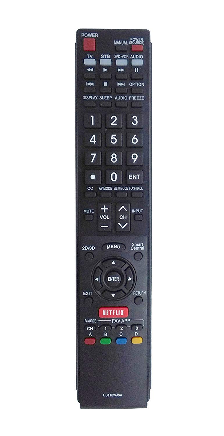 econtrolly New GB118WJSA Replaced Remote Control fits for Sharp GB005WJSA GB004WJS GA890WJSA for TV LC-60SQ10U LC-60SQ15 LC-60SQ15U LC-60EQ10 LC-60EQ10U LC-60SQ17U LC-60TQ15 LC-60TQ15U LC-70EQ10 LC-70SQ17 - Image 1
